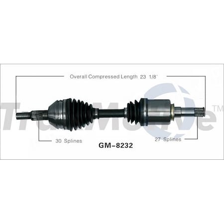 Surtrack Axle Cv Axle Shaft, Gm-8232 GM-8232
